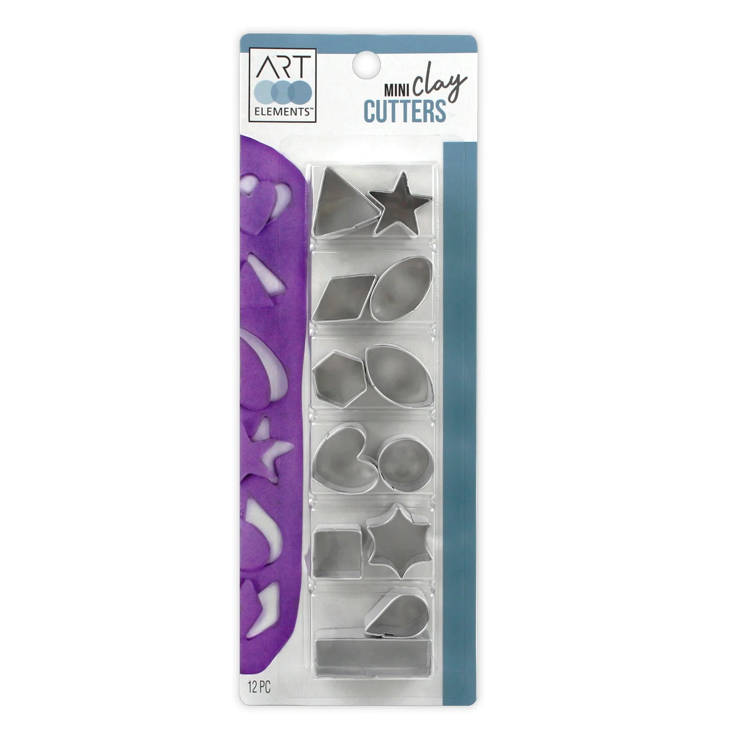 Anywise Art Elements Mini Clay Cutters 12ct Premium Stainless Steel Clay Tools Craft Kit - Anywise