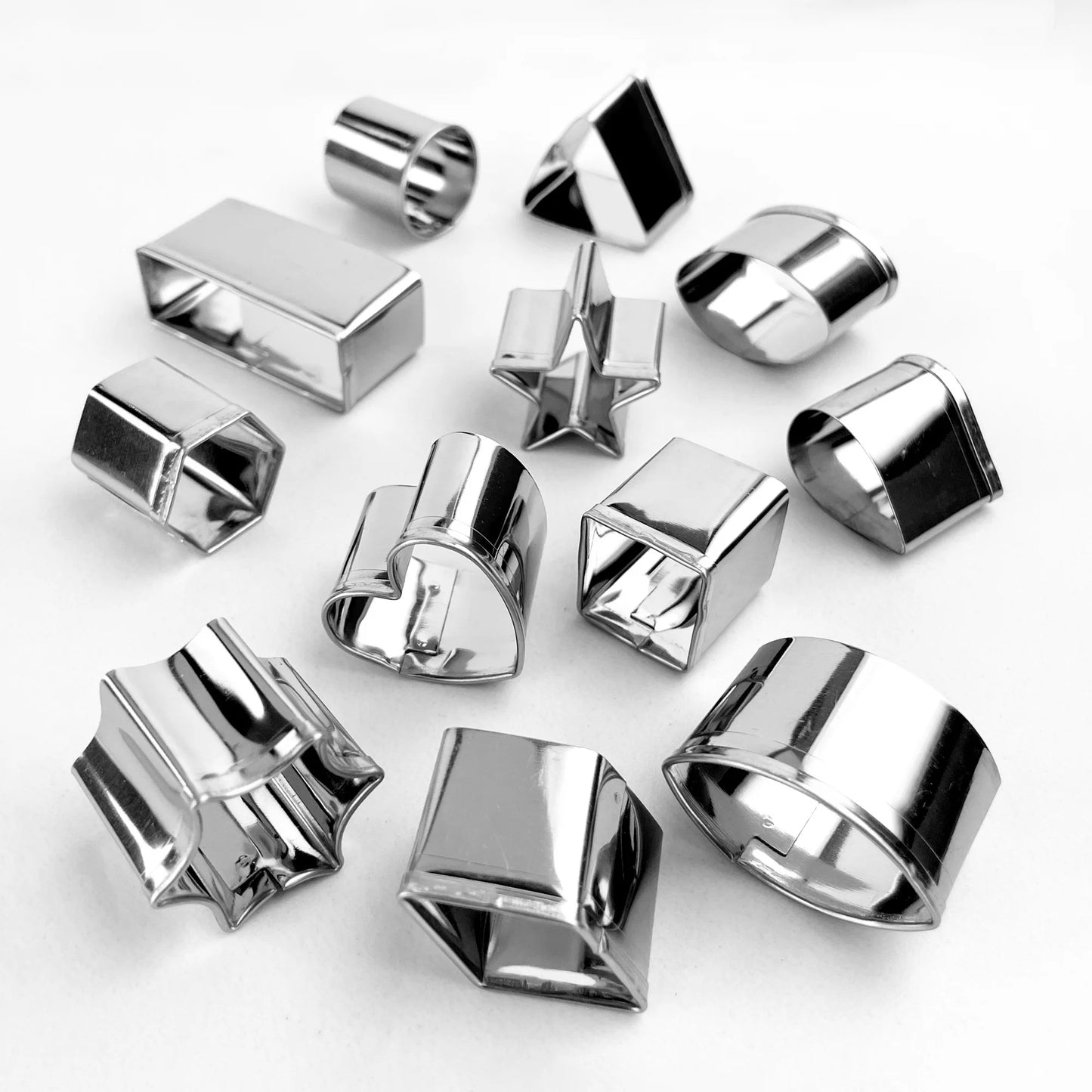 Anywise Art Elements Mini Clay Cutters 12ct Premium Stainless Steel Clay Tools Craft Kit - Anywise