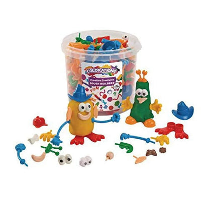 Anywise Creative Creatures Dough Builders, 260 Pieces, Body, Person, Eyes, for Kids, Screen-Free Play Time | Multi-Color - Anywise