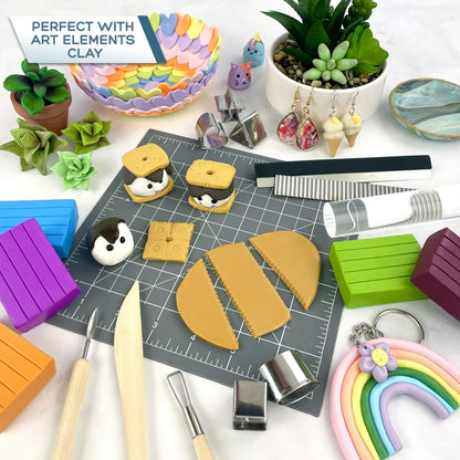 Anywise Art Elements Mini Clay Cutters 12ct Premium Stainless Steel Clay Tools Craft Kit - Anywise
