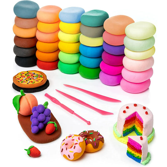 Air Dry Clay for Kids- 36 Colors Super Light Modeling Clay, Magic Foam Clay with 3 Sculpting Tools, Soft Arts Clay Easter Gift for Boys & Girls 4+ - Anywise