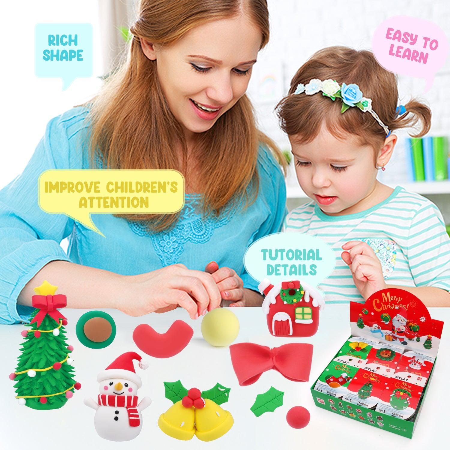 Air Dry DIY Clay Kits - Merry Christmas Modeling Clay | Clay DIY Air Dry Kits - Anywise