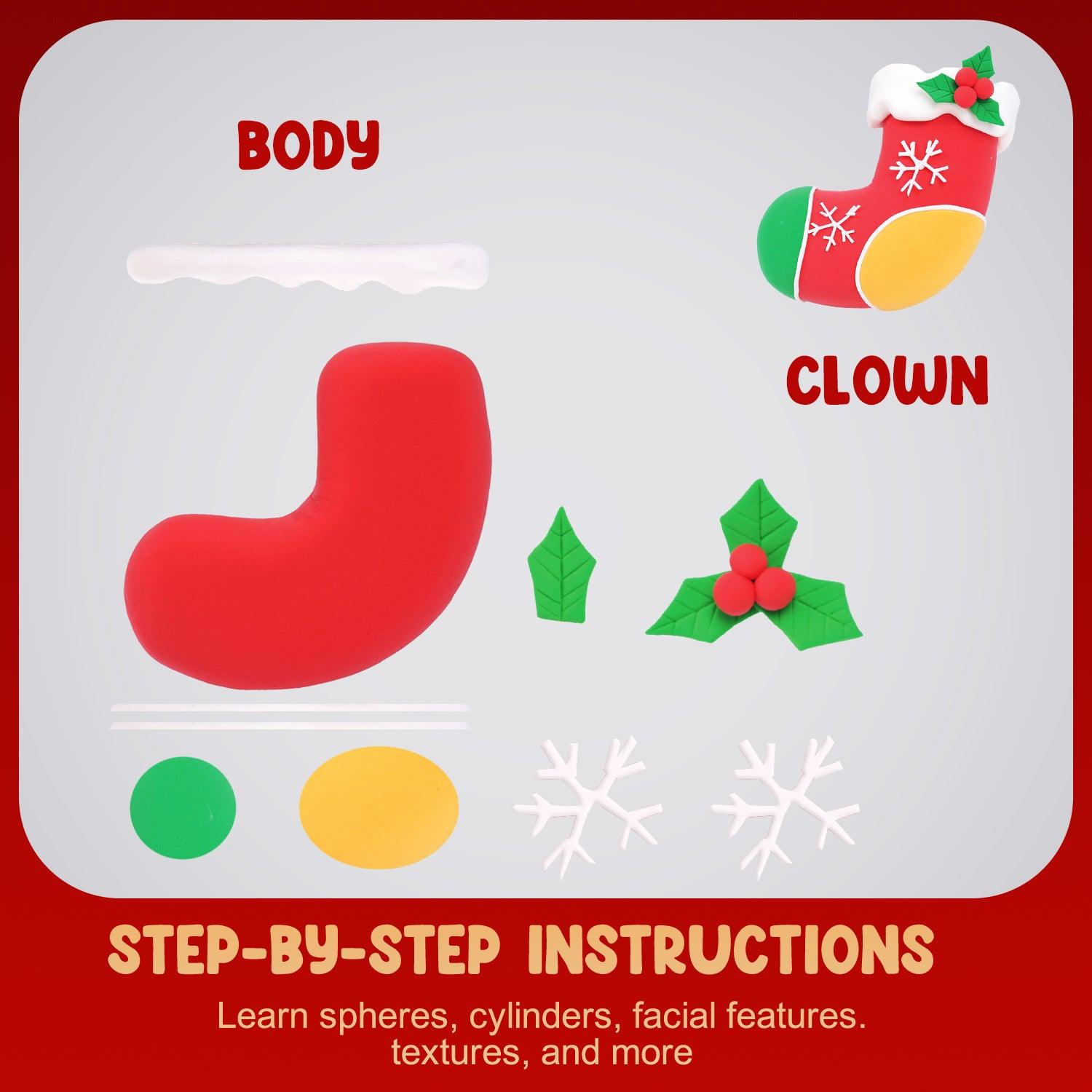 Air Dry DIY Clay Kits - Merry Christmas Modeling Clay | Clay DIY Air Dry Kits - Anywise