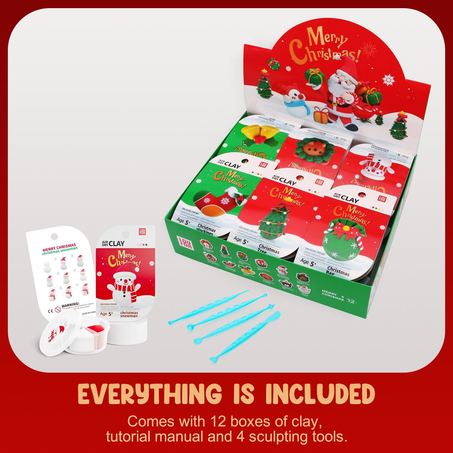 Air Dry DIY Clay Kits - Merry Christmas Modeling Clay | Clay DIY Air Dry Kits - Anywise