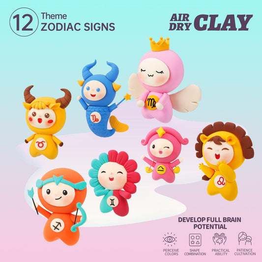 Anywise Zodiac Clay Creations: Aries & Leo Models - Kids Handmade Art