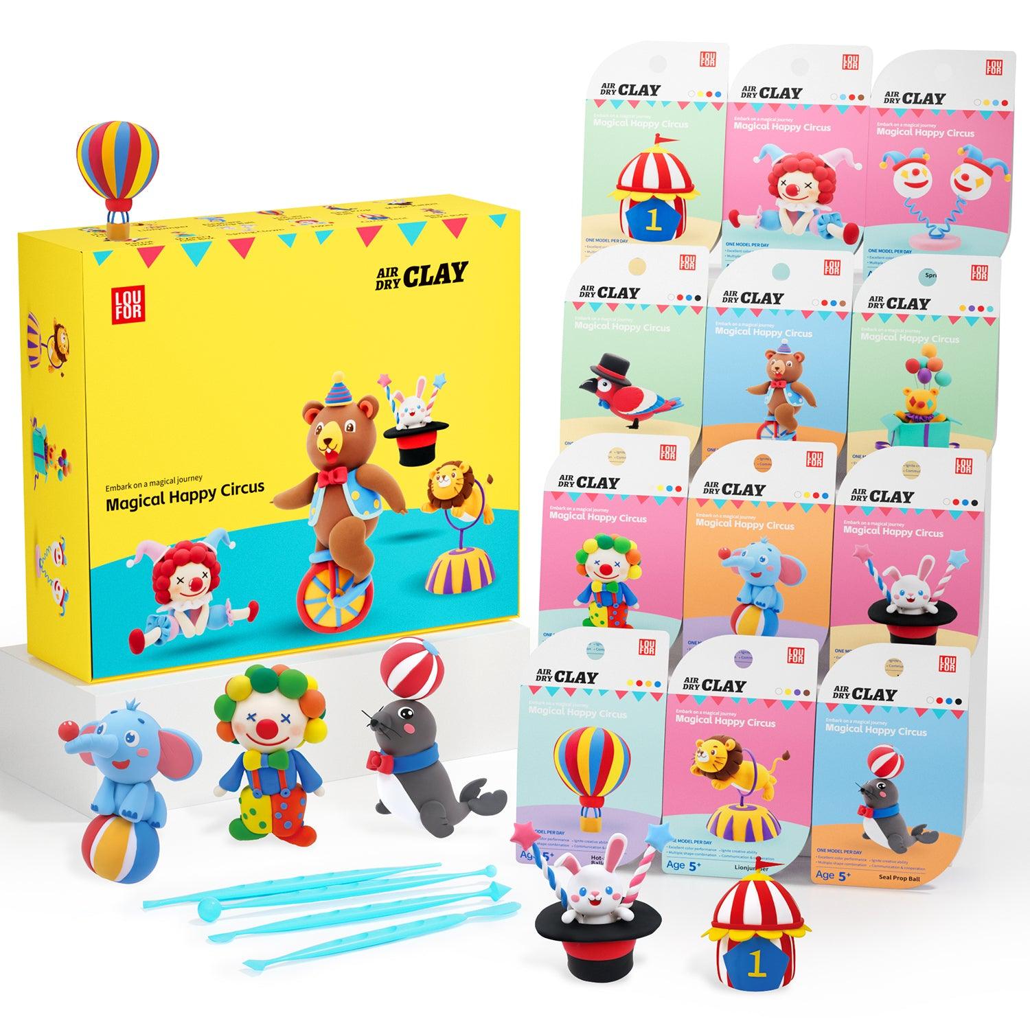 Air Dry Clay Kit - Circus Modeling Clay | Clay DIY Air Dry Kit - Anywise