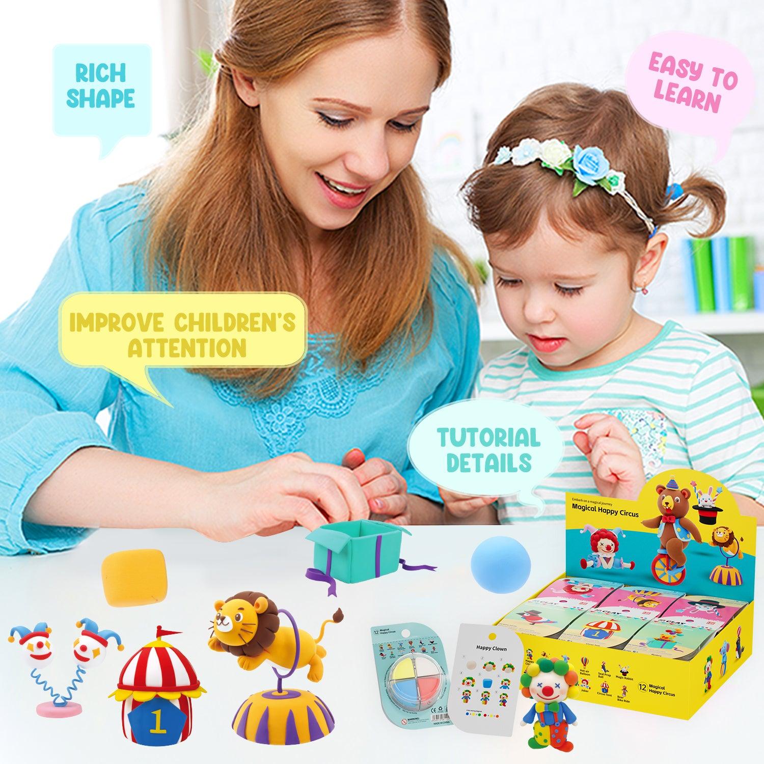 Air Dry Clay Kit - Circus Modeling Clay | Clay DIY Air Dry Kit - Anywise