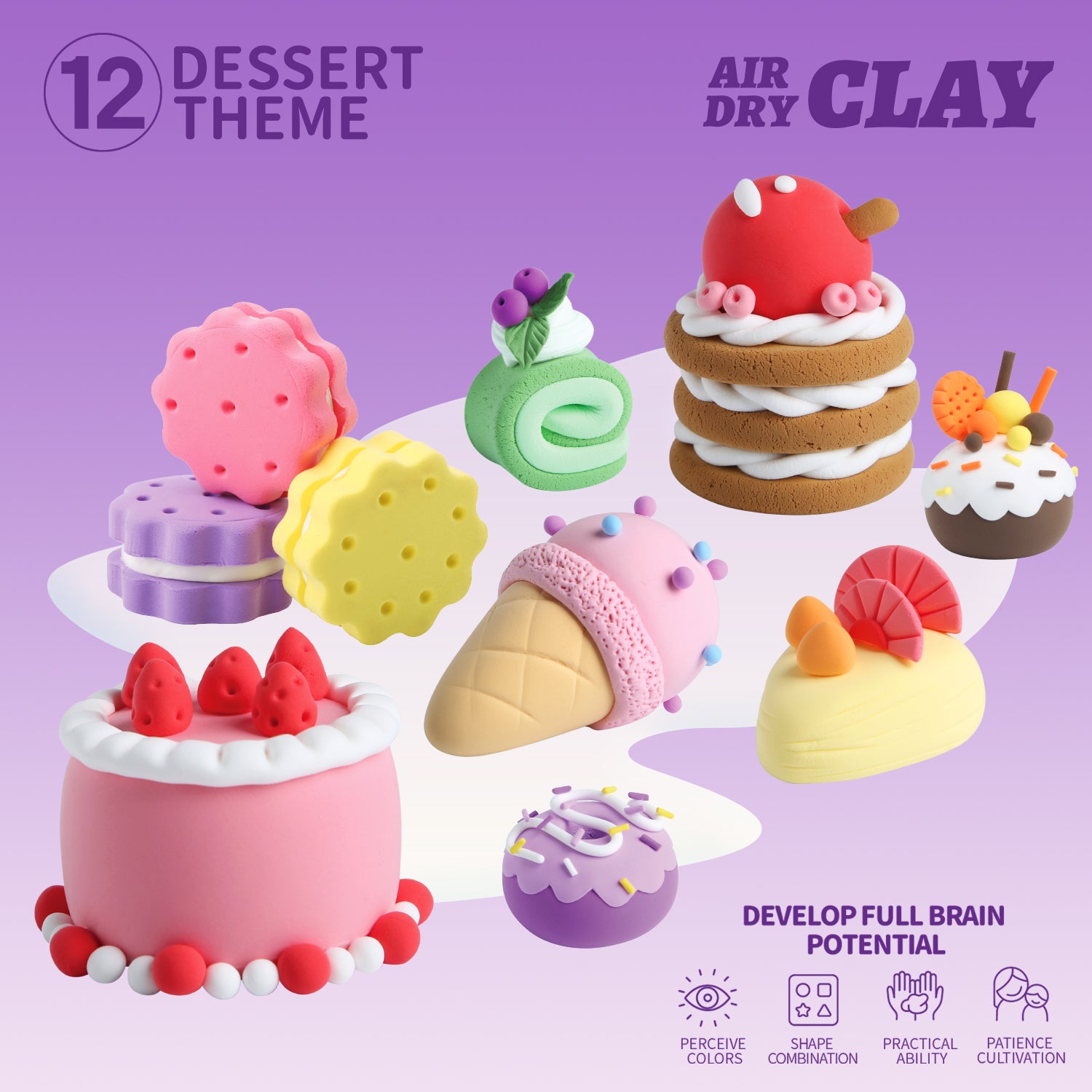 Dessert House Air Dry Clay Kits | Clay DIY Air Dry Kits - Anywise