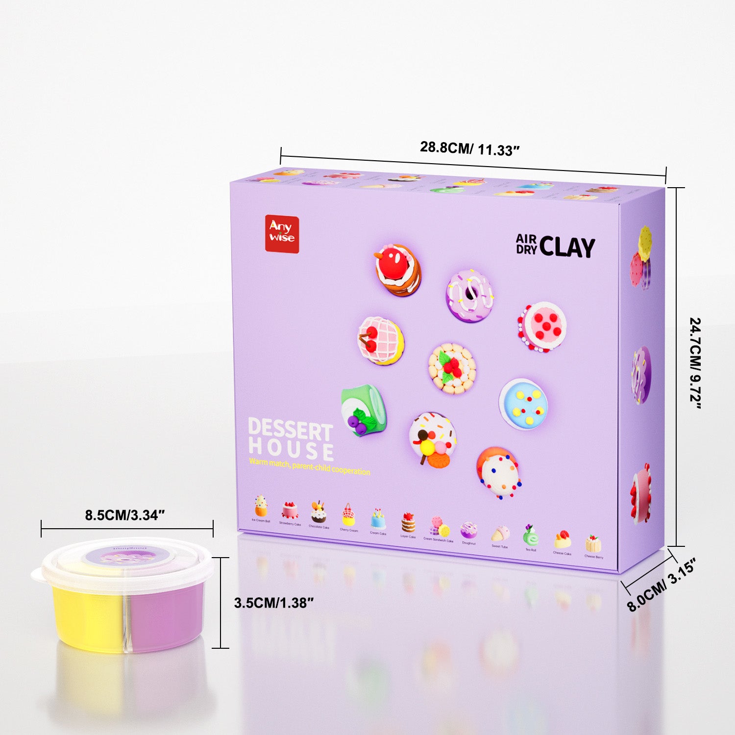 Dessert House Air Dry Clay Kits | Clay DIY Air Dry Kits - Anywise