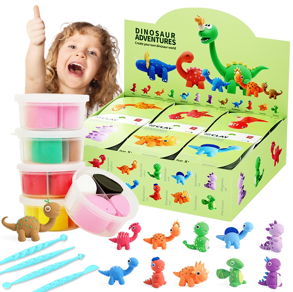 Jurassic Dinosaurs Air Dry Clay Kits | Clay DIY Air Dry Kits - Anywise