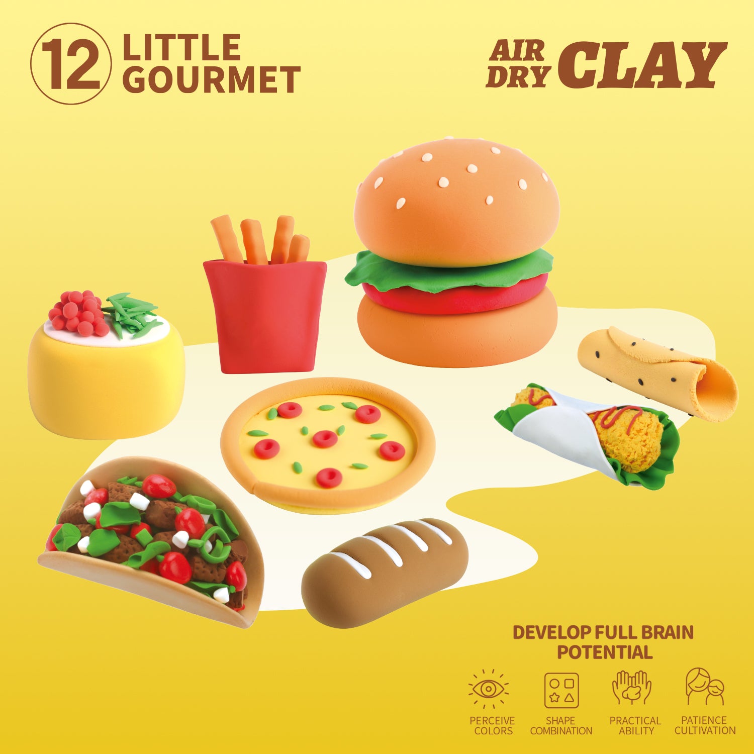 Air Dry Clay Kit - Little Gourmet Modeling Clay | Clay DIY Air Dry Kit - Anywise