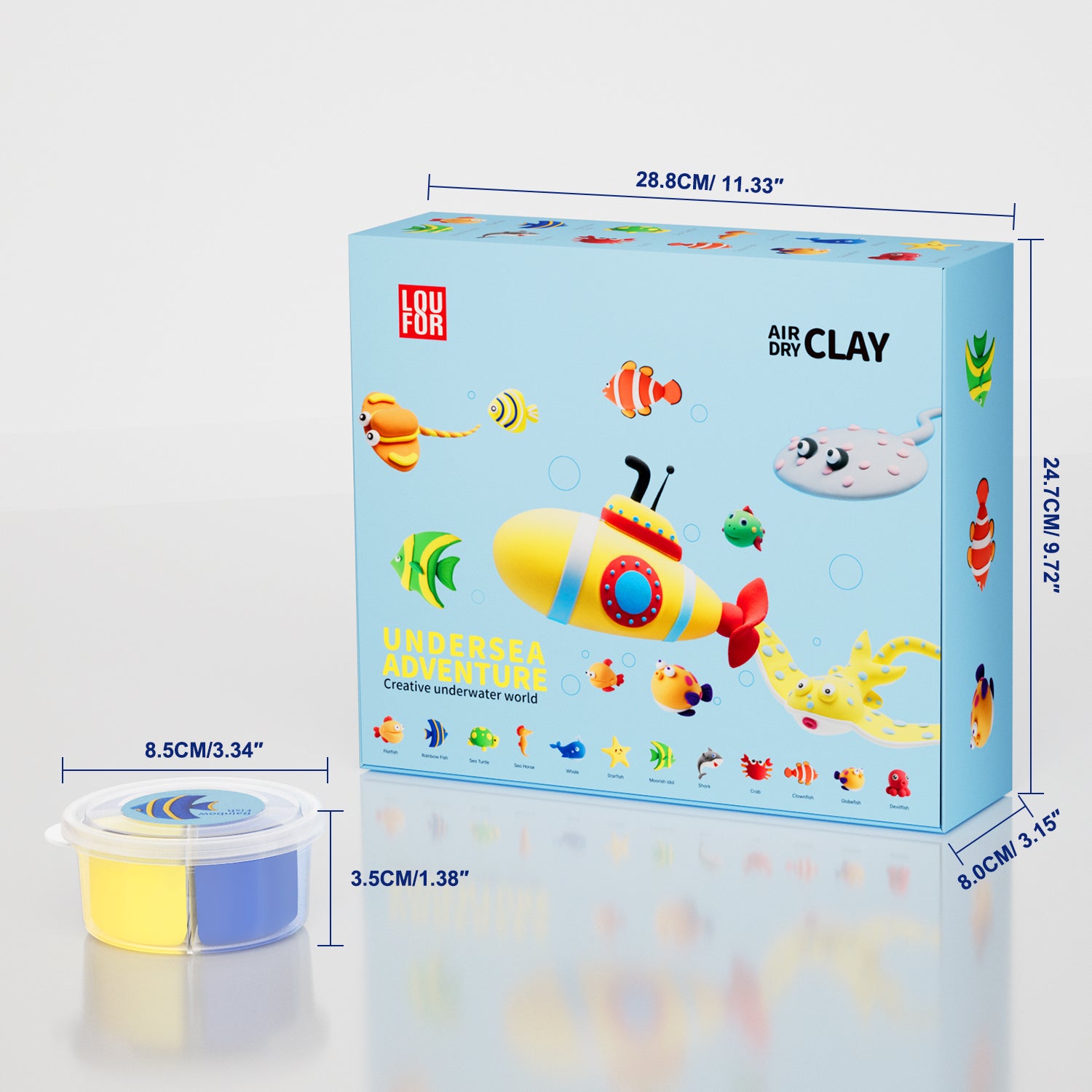 Undersea Adventure Air Dry Clay Kits for Kids | Clay DIY Air Dry Kits - Anywise
