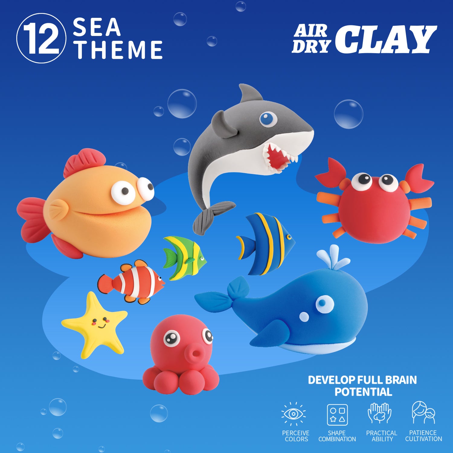 Undersea Adventure Air Dry Clay Kits for Kids | Clay DIY Air Dry Kits - Anywise