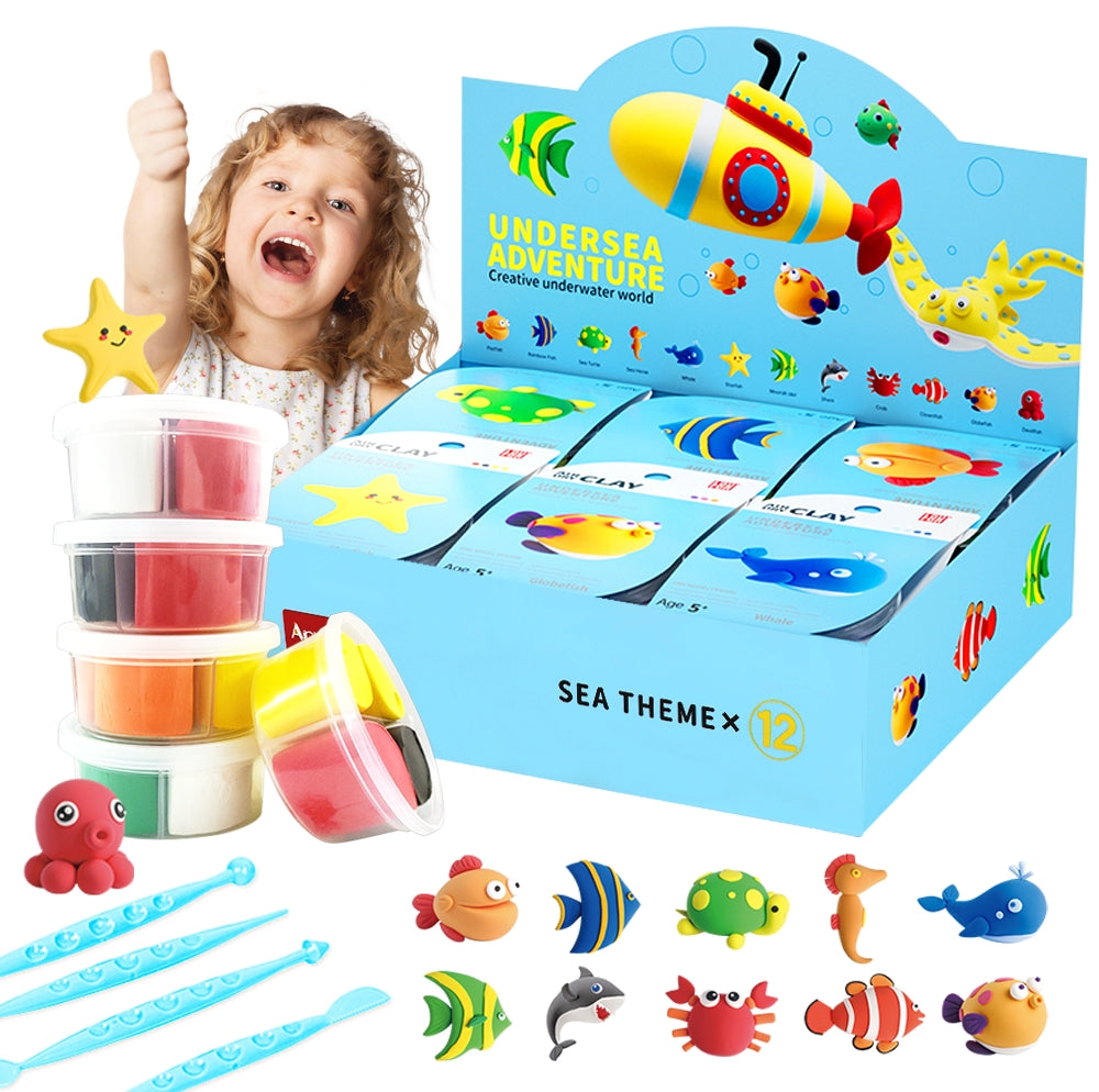 Undersea Adventure Air Dry Clay Kits for Kids | Clay DIY Air Dry Kits - Anywise