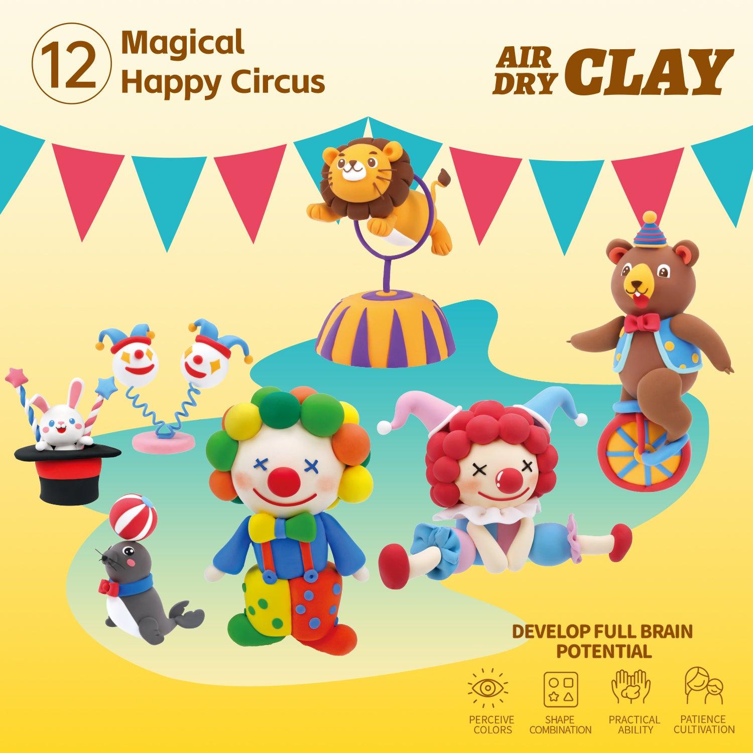 Air Dry Clay Kit - Circus Modeling Clay | Clay DIY Air Dry Kit - Anywise