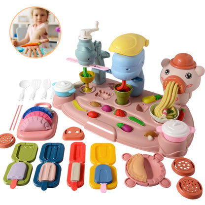 Anywise Play Dough Sets for Kids 2-4,Clay Noodle Maker,3 in 1 Noodle Maker Toy,Kitchen Toy Playdough Clay for Making Noodle Cookies - Anywise